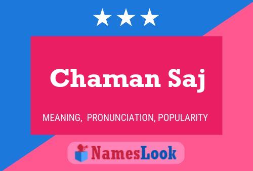 ملصق اسم Chaman Saj