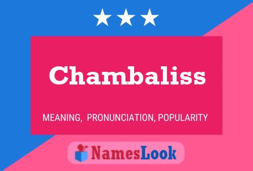 ملصق اسم Chambaliss