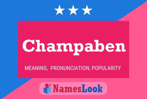 ملصق اسم Champaben