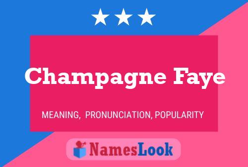 ملصق اسم Champagne Faye