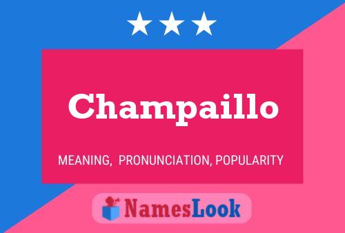 ملصق اسم Champaillo