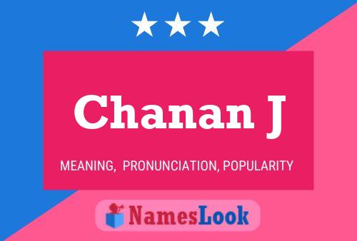 ملصق اسم Chanan J