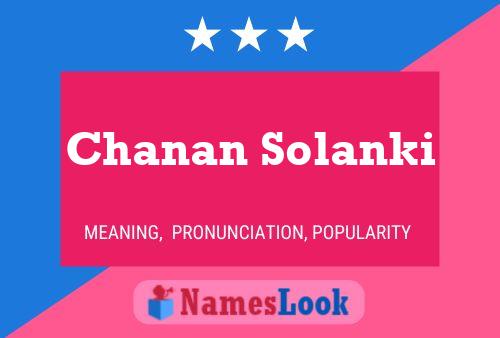 ملصق اسم Chanan Solanki