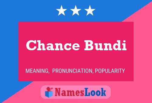 ملصق اسم Chance Bundi