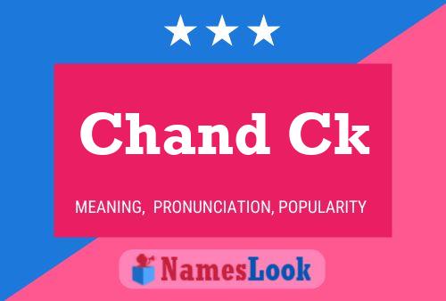 ملصق اسم Chand Ck