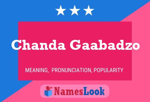 ملصق اسم Chanda Gaabadzo