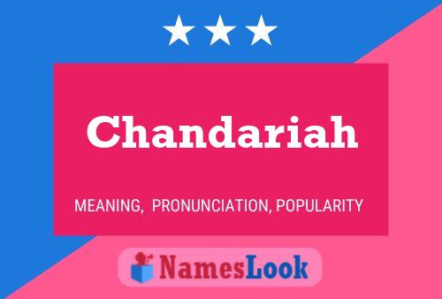 ملصق اسم Chandariah