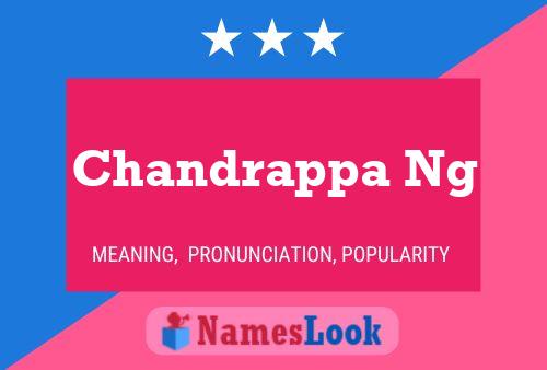 ملصق اسم Chandrappa Ng