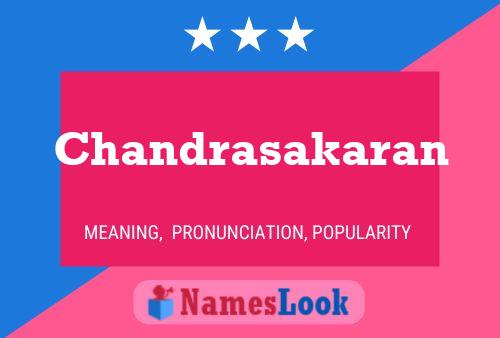 ملصق اسم Chandrasakaran