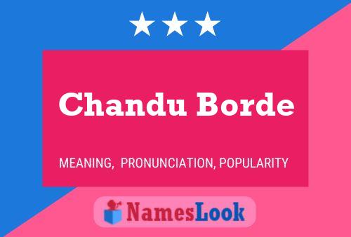 ملصق اسم Chandu Borde