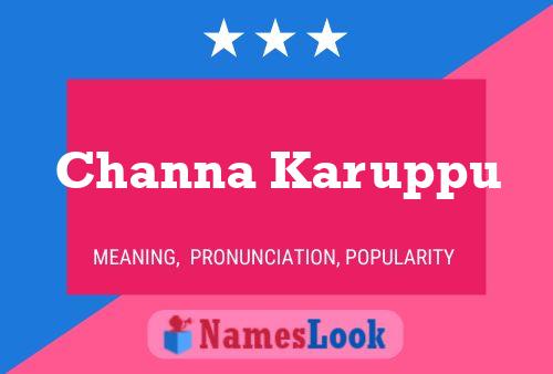 ملصق اسم Channa Karuppu