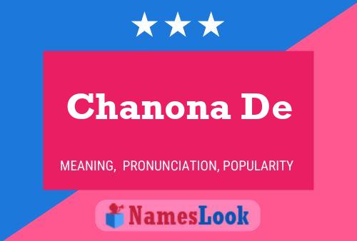 ملصق اسم Chanona De