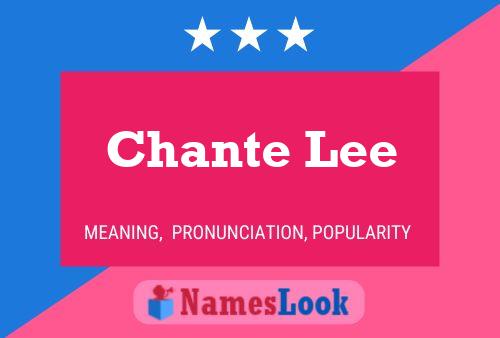 ملصق اسم Chante Lee