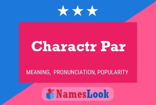 ملصق اسم Charactr Par