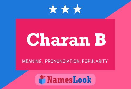 ملصق اسم Charan B