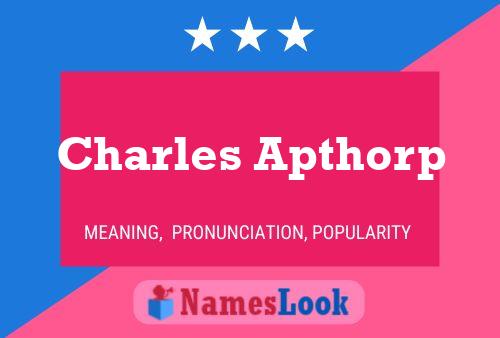 ملصق اسم Charles Apthorp