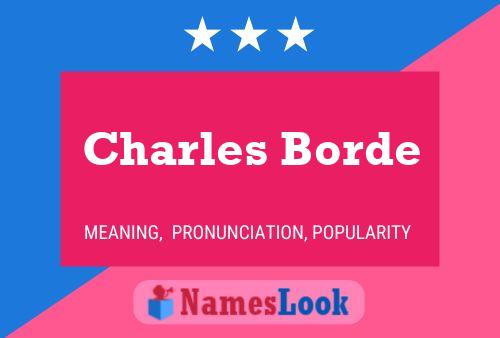 ملصق اسم Charles Borde