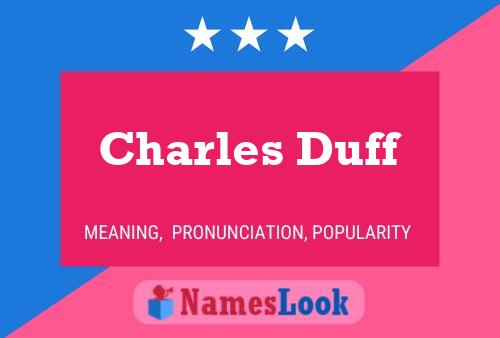 ملصق اسم Charles Duff