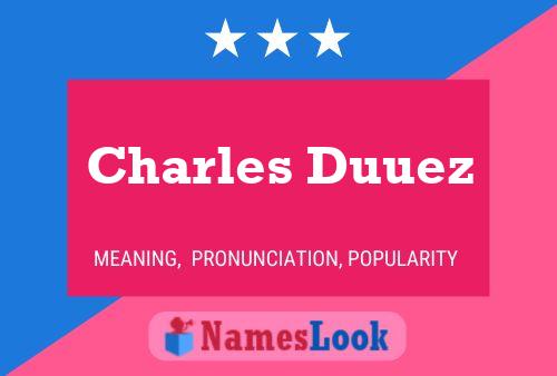 ملصق اسم Charles Duuez