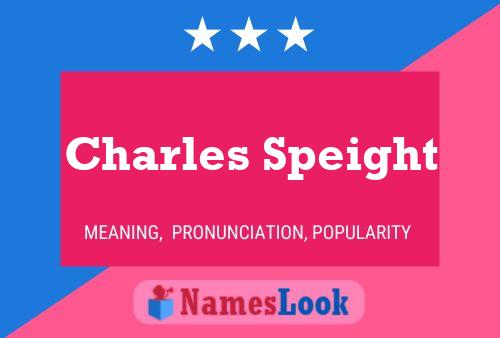 ملصق اسم Charles Speight