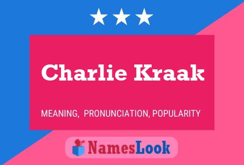 ملصق اسم Charlie Kraak