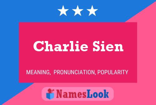 ملصق اسم Charlie Sien