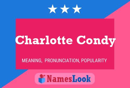 ملصق اسم Charlotte Condy