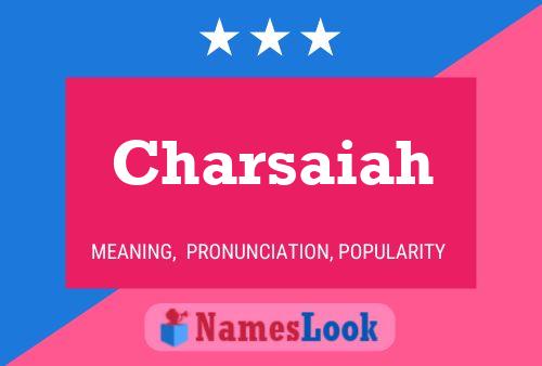 ملصق اسم Charsaiah