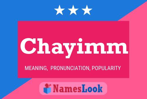 ملصق اسم Chayimm