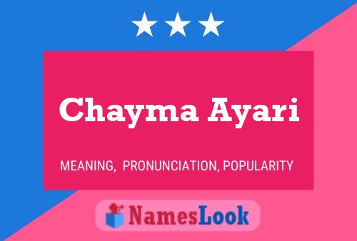 ملصق اسم Chayma Ayari