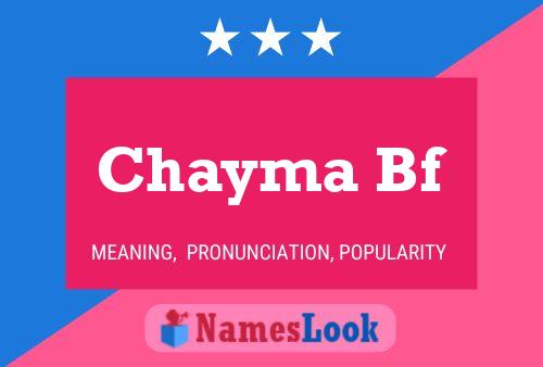 ملصق اسم Chayma Bf