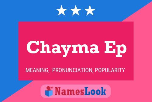 ملصق اسم Chayma Ep