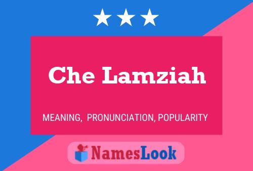 ملصق اسم Che Lamziah