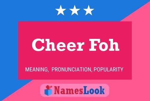 ملصق اسم Cheer Foh