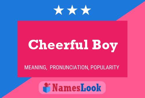 ملصق اسم Cheerful Boy