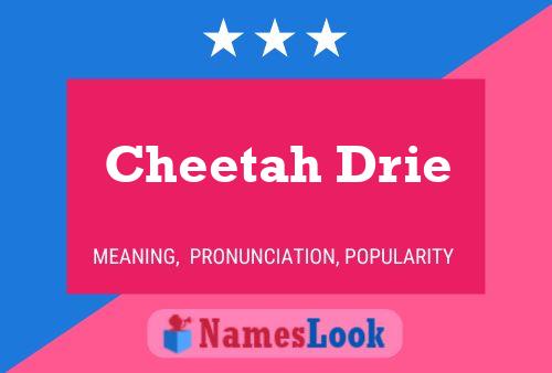 ملصق اسم Cheetah Drie