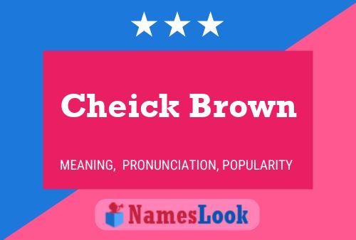 ملصق اسم Cheick Brown