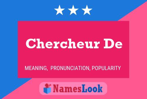 ملصق اسم Chercheur De