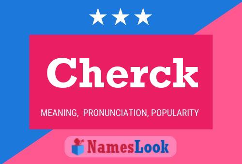 ملصق اسم Cherck