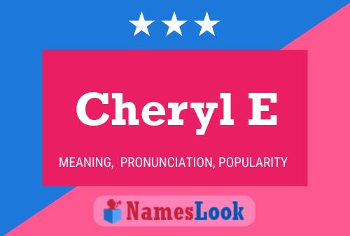 ملصق اسم Cheryl E