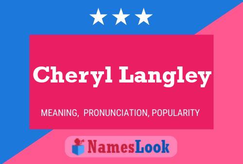 ملصق اسم Cheryl Langley