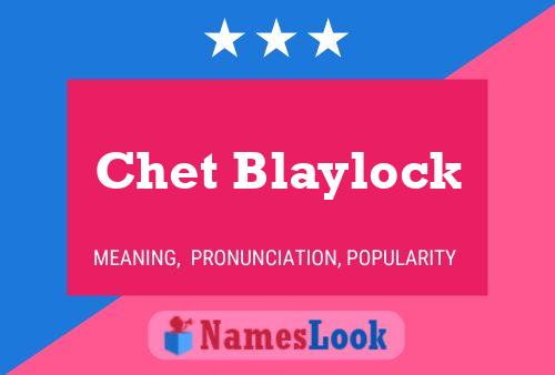 ملصق اسم Chet Blaylock