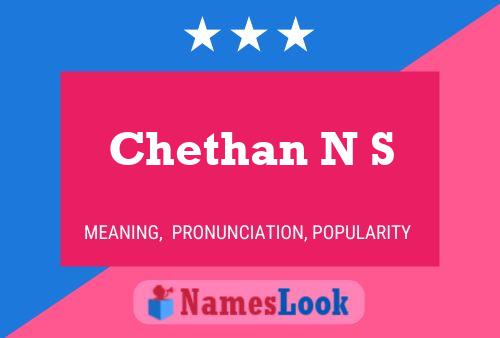 ملصق اسم Chethan N S