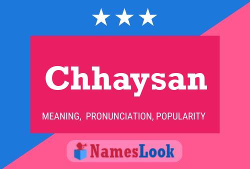 ملصق اسم Chhaysan