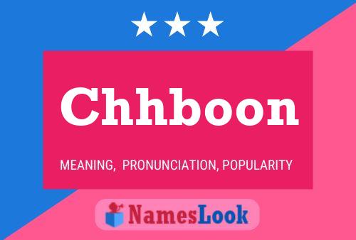 ملصق اسم Chhboon