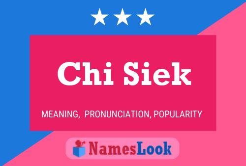 ملصق اسم Chi Siek