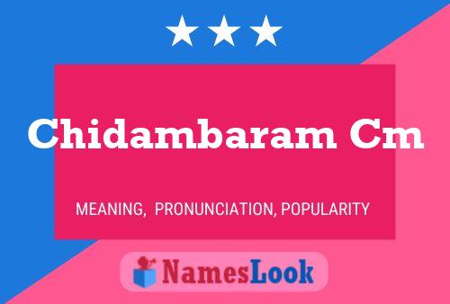 ملصق اسم Chidambaram Cm