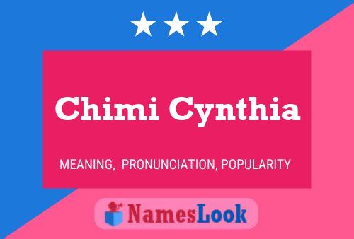 ملصق اسم Chimi Cynthia