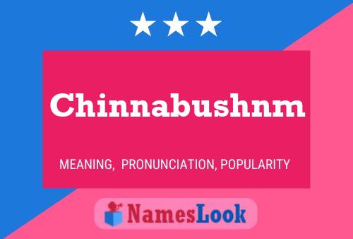 ملصق اسم Chinnabushnm