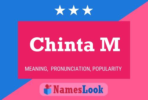 ملصق اسم Chinta M